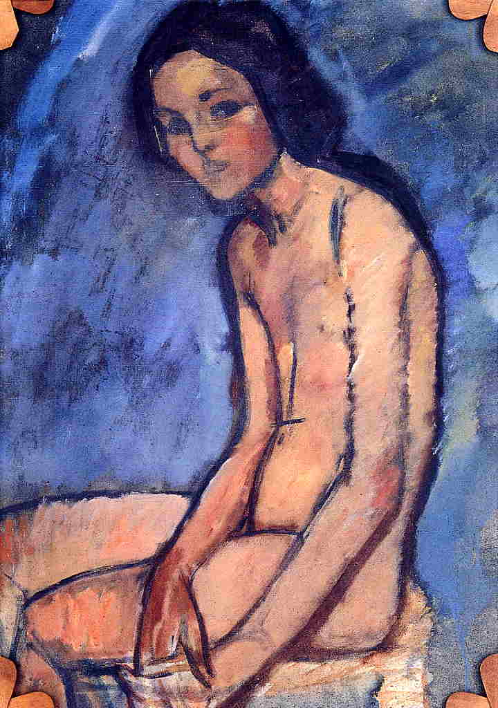 Seated Nude - Amedeo Modigliani Paintings